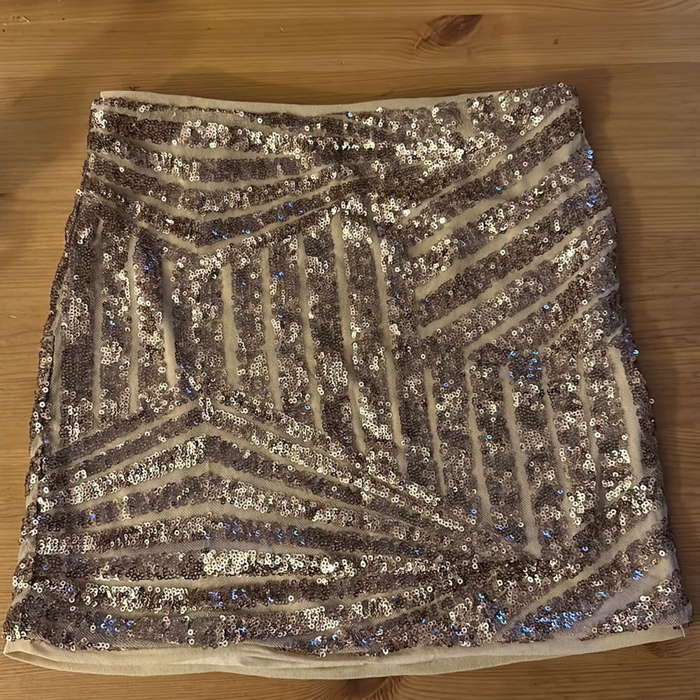 Forever 21 Gold Sequence Skirt